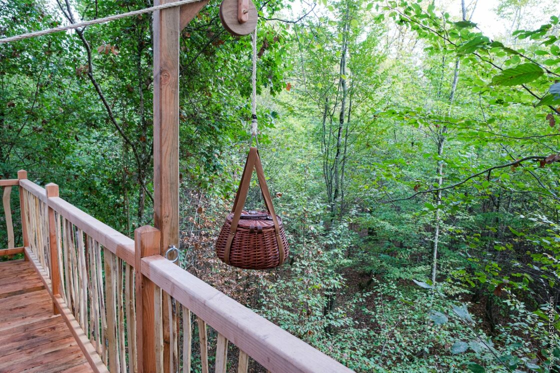 Cabanes des Blots séjour insolite proche Paris Cabane du Grand Chêne Panier petit déjeuner